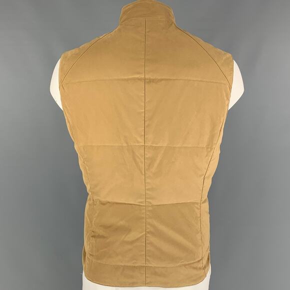 BRUNELLO CUCINELLI Size XL Khaki Quilted Polyester Nylon Vest - Picture 3 of 9